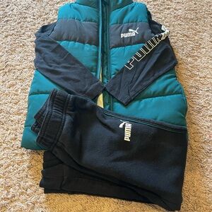 Puma Kids Black Joggers
